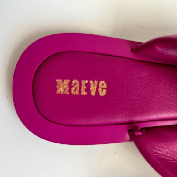 NWOT Anthropologie Maeve Puffy Knotted Sandals in Fuchsia | Size 8 - Picture 4 of 6